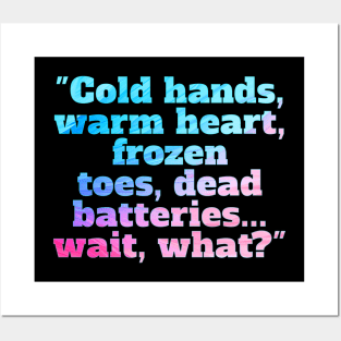 Winter Sarcastic Quote Text Posters and Art